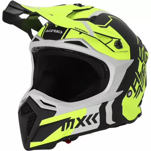 Мотокрос каска ACERBIS PROFILE 5 BLACK/FLUO YELLOW - Avtozona