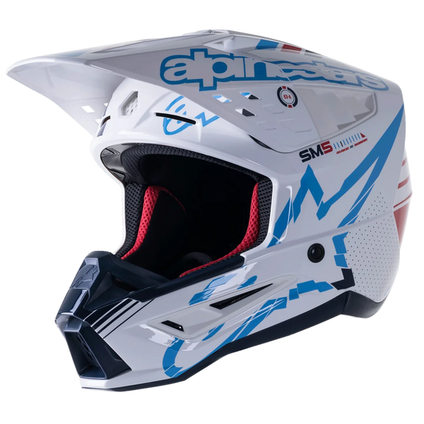 МОТОКРОС КАСКА ALPINESTARS SM5 ACT WT/BL - Avtozona