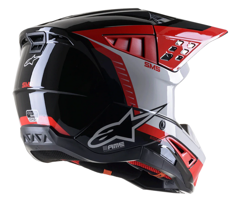 МОТОКРОС КАСКА ALPINESTARS SM5 BEAM BLACK/GRAY/RED - Avtozona