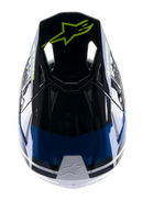 Мотокрос каска ALPINESTARS SM8 RADIUM 2 BLACK/BLUE/WHITE - Avtozona
