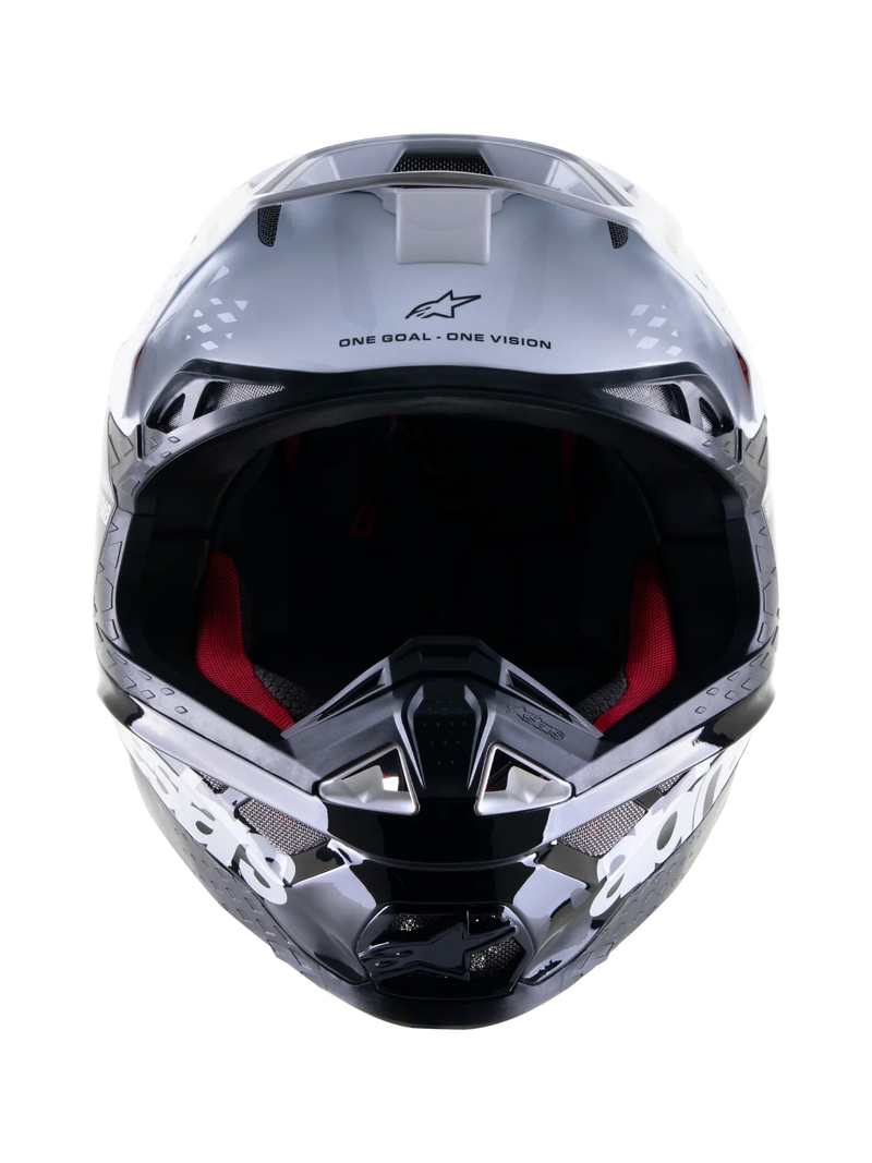 Мотокрос каска ALPINESTARS SM8 RADIUM 2 BLACK/WHITE - Avtozona