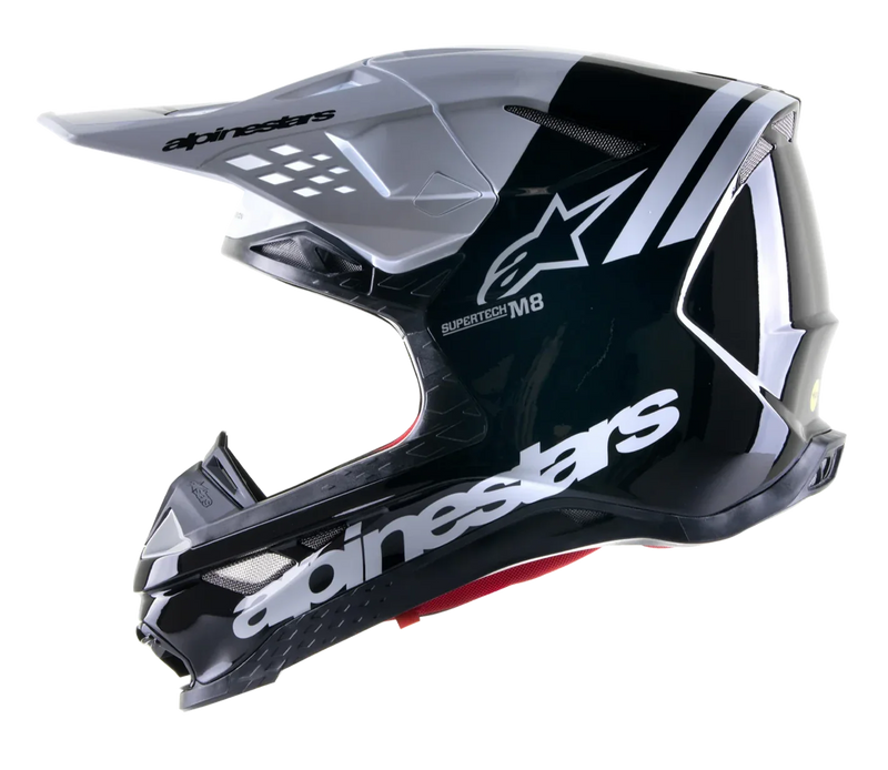 Мотокрос каска ALPINESTARS SM8 RADIUM 2 BLACK/WHITE - Avtozona