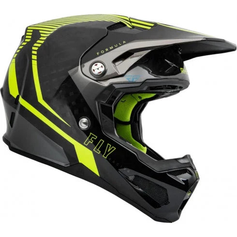 МОТОКРОС КАСКА FLY RACING FORMULA CARBON TRACER HELMET - HI-VIS/BLACK - Avtozona