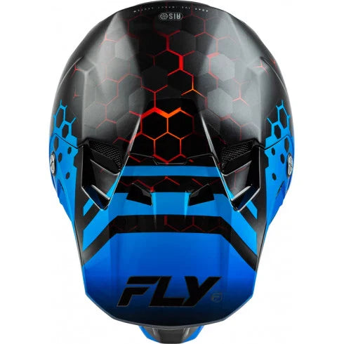 Мотокрос каска FLY RACING Formula CC Tektonic - Black/Blue/Red - Avtozona