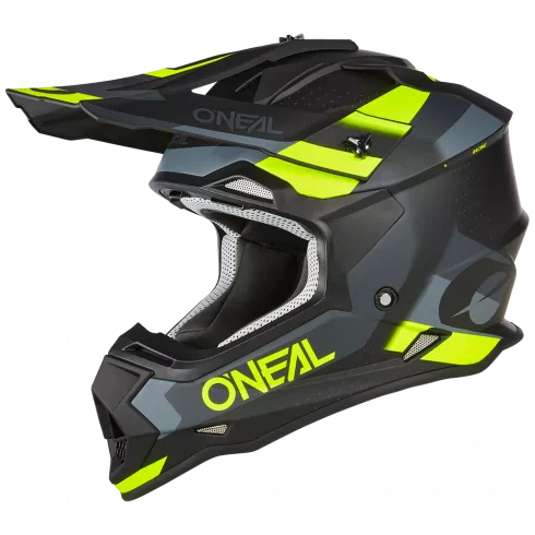 МОТОКРОС КАСКА O’NEAL 2SERIES SPYDE V.23 BLACK/GRAY/NEON YELLOW - Avtozona