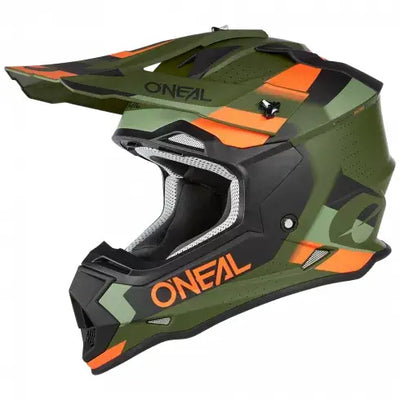 Мотокрос каска O’NEAL 2SERIES SPYDE V.23 GREEN/BLACK/ORANGE - Avtozona