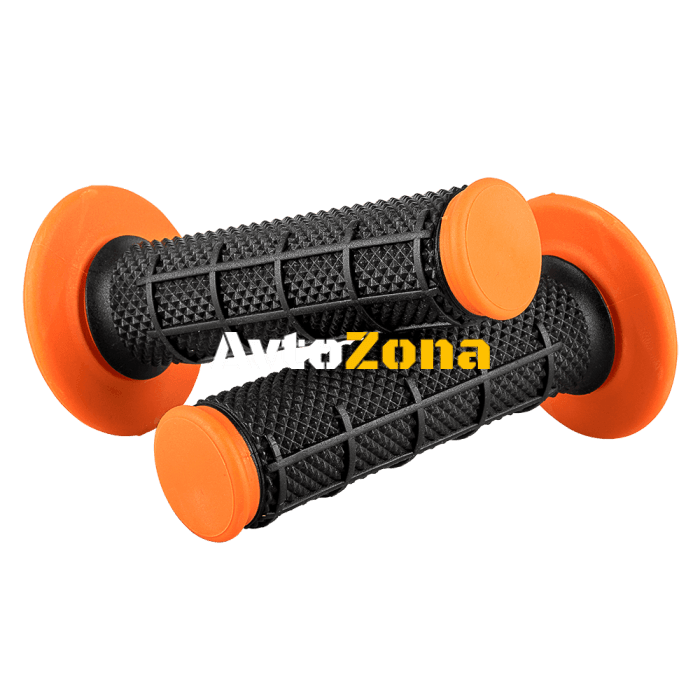 МОТОКРОС РЪКОХВАТКИ MX GRIP DIAMOND DUAL BLACK/ORANGE 802 - Avtozona