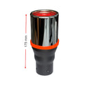 Спортен накрайник за ауспух с червен детайл - Кръгъл