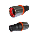 Спортен накрайник за ауспух с червен детайл - Кръгъл