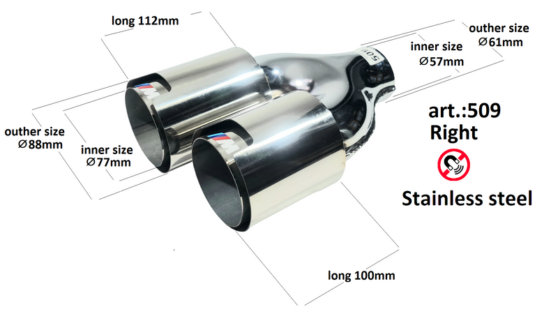 Накрайници за BMW 6 Series F06 F12 F13 - M Power - Avtozona