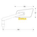 Огледала за мотор BARRACUDA SKIN B-LUX SILVER - Avtozona