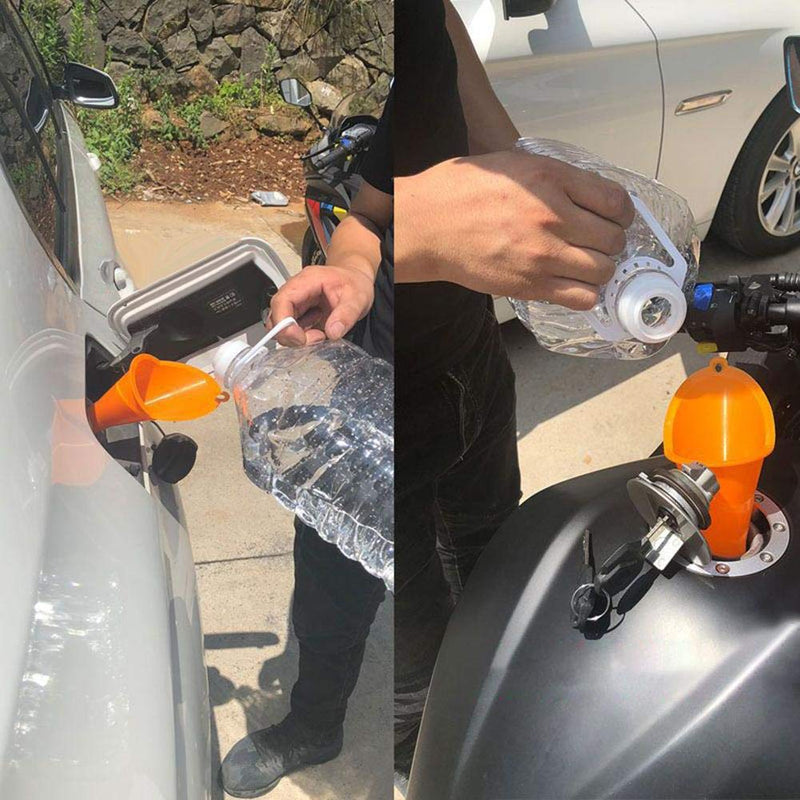 Оранжева пластмасова фуния за бензин масло вода и др. 28см - Avtozona