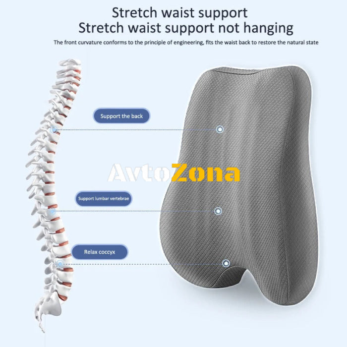 Анатомична възглавница за лумбална опора - Avtozona