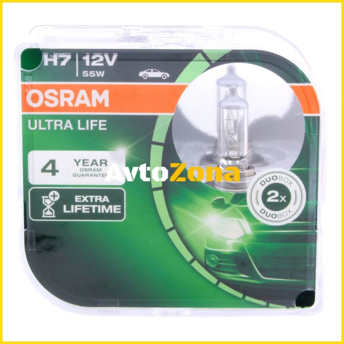 Халогенна крушка Н7 - Osram Ultra Life - 2бр. блистер - Avtozona