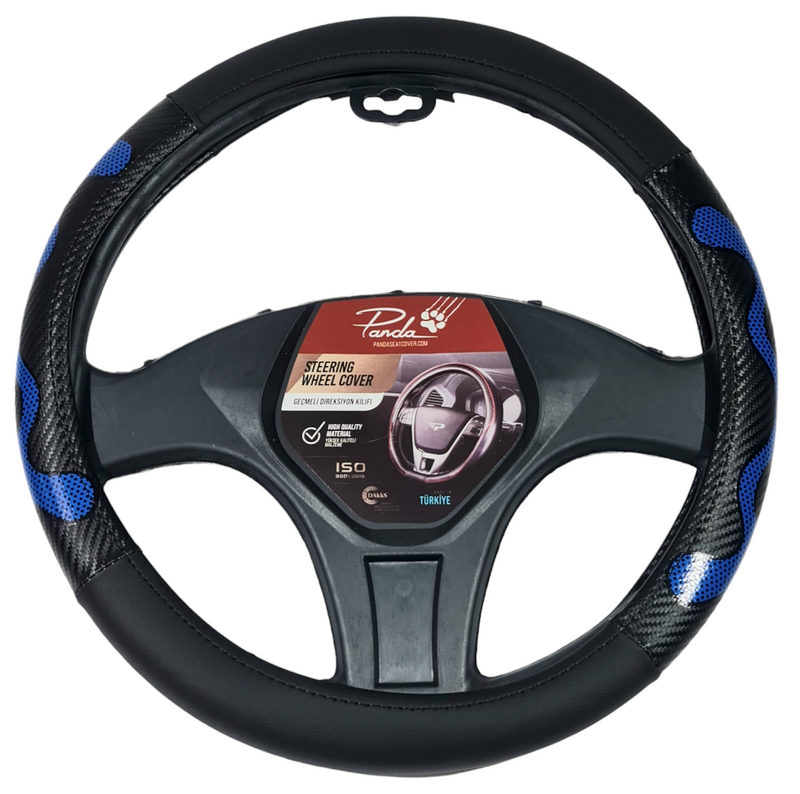 Калъф за волан Panda - спортен дизайн със сини акценти