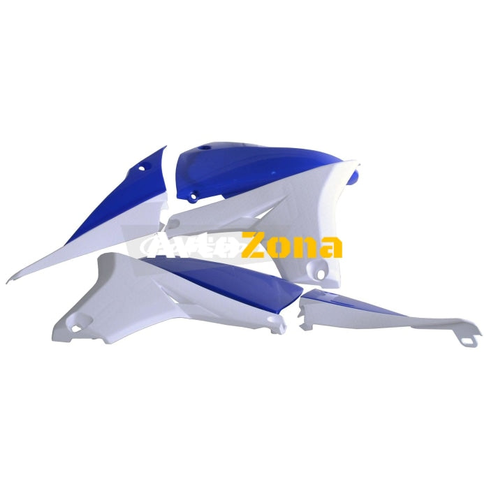 Пластмасови капаци за радиатор и резервоар Polisport Yamaha YZ450F - 2010-13 Yamaha blue/White OEM Color - Avtozona