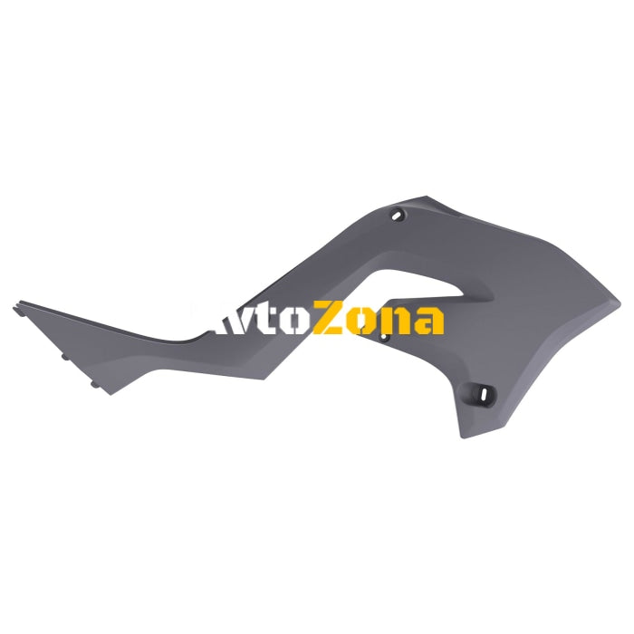 Пластмасови капаци за радиатор Polisport Kawasaki KX125 / 250 рестайлинг KX450 - 2003-08 Nardo Grey - Avtozona