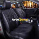 Пълен Комплект Универсална Тапицерия Калъфи За Автомобилни Седалки Лукс Еко Кожа Черно - Avtozona