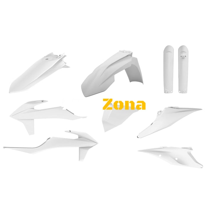 Пълен пластмасов Enduro кит Polisport за KTM EXC/ EXC-F/XC-W/ XCF-W-2020-21 White - Avtozona