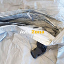 ПОКРИВАЛО ЗА КОЛА ВАТИРАНО ОТВЪТРЕ С ЦИП ЗА ШОФЬОРСКАТА ВРАТА И ДЖОБОВЕ ЗА ОГЛЕДАЛА - РАЗМЕР SUV 520X180X150CM - Avtozona