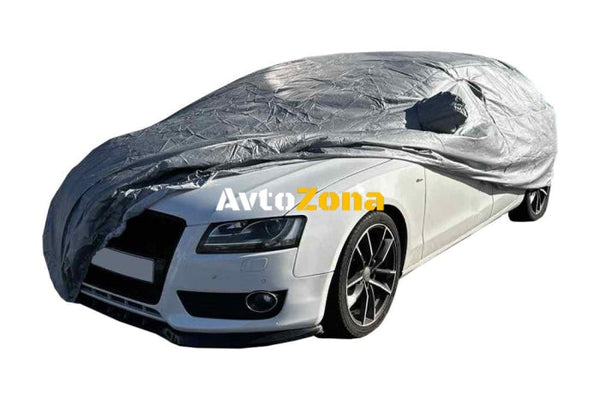 Покривало за кола ватирано отвътре с цип за шофьорската врата и джобове за огледала - размер XL - Avtozona