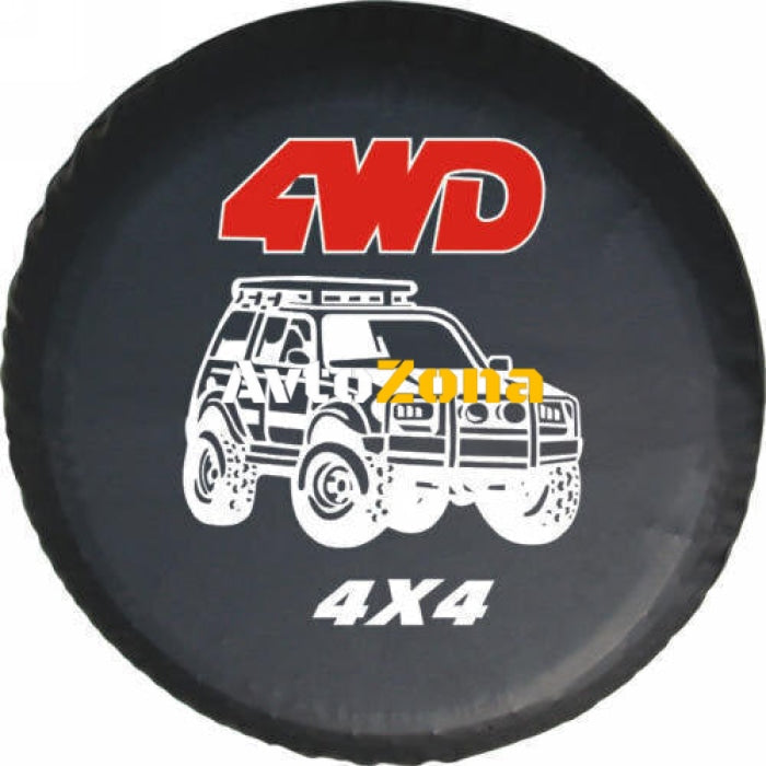 Покривало за резервна гума с лого (двойно подсилено) 4WD 4X4 16 - Avtozona