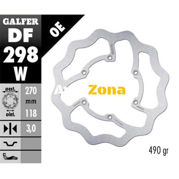 Преден спирачен диск Galfer WAVE FIXED 270x3mm DF298W - Avtozona