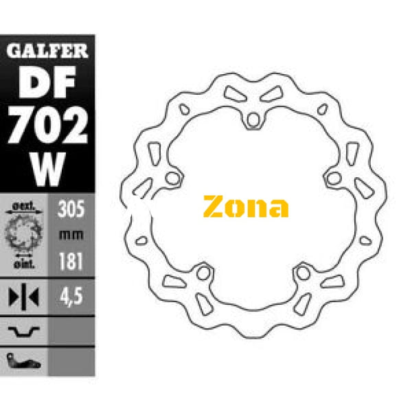 Преден спирачен диск Galfer WAVE FIXED 305x4.5mm DF702W - Avtozona