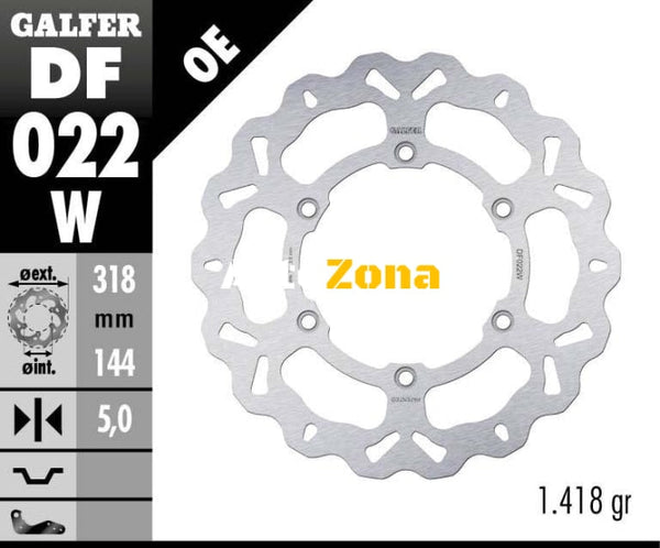 Преден спирачен диск Galfer WAVE FIXED DISC WAVE FIXED 318x5mm DF022W - Avtozona