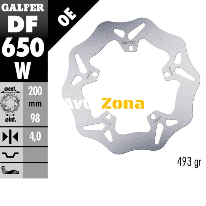 Преден/заден спирачен диск Galfer WAVE FIXED 200x4mm DF650W - Avtozona