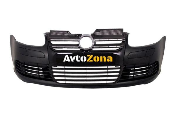 Предна броня за Golf 5 - R32 с R32 решетки без халогени - черна - Avtozona