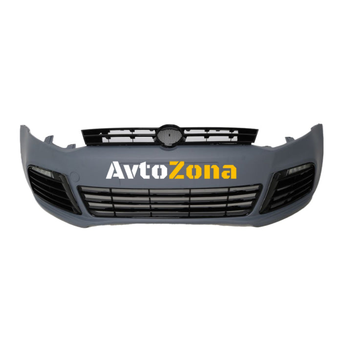 Предна броня за Volkswagen Polo (2011-2017) - R-line дизайн с дневни светлини - Avtozona