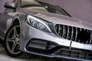 Предна броня с хромирана решетка за Mercedes C-Class W205 (2014-2018) C63 Design - Avtozona