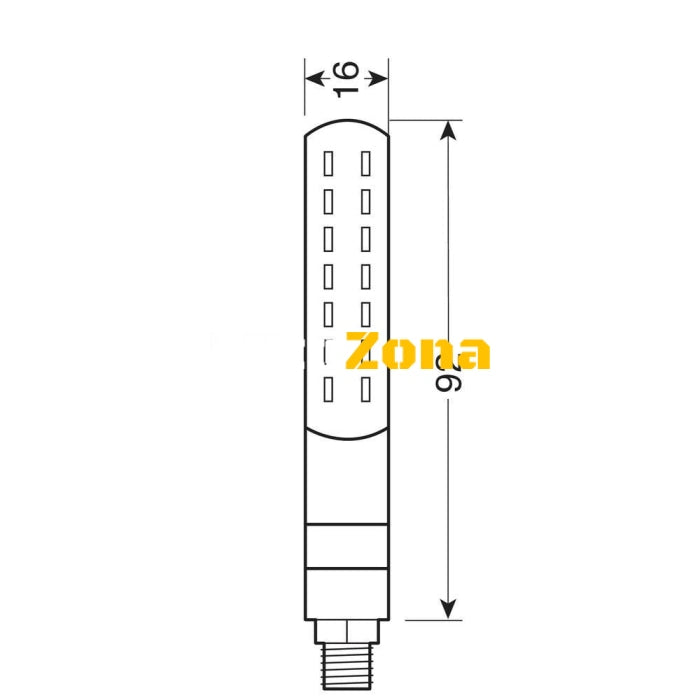 Предни мигачи/светлини Line SQ 12V LED - 90478 - Avtozona