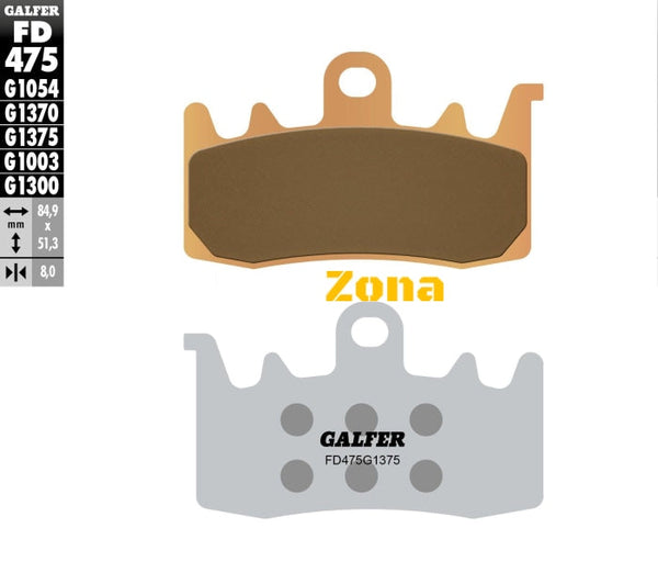 Предни мото накладки Galfer SINTERED COMPOUND FD475G1375 - Avtozona