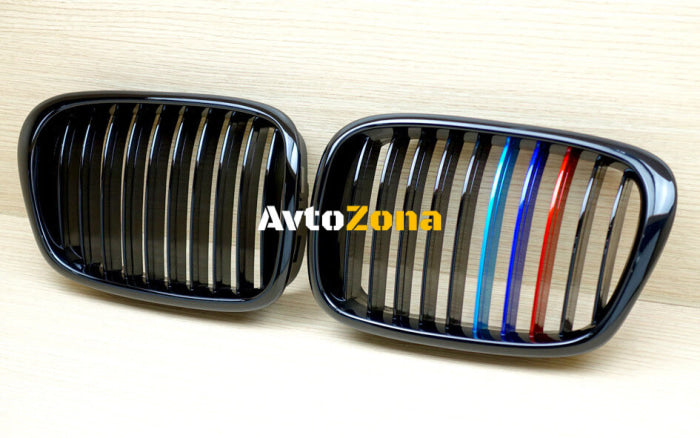 Предни Решетки Капаци с М Цветове за БМВ E39 (2001-2004) - с три цвята - Avtozona