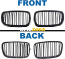Предни Решетки за BMW X6 (2008-2014) E71 - Черен Гланц/Piano Design - Avtozona