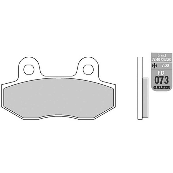 Предни/Задни мото накладки Galfer SEMI METAL FD073G1054 - Avtozona