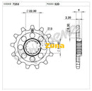 Предно зъбчато колело (пиньон) TROFEO 367253Z13 - Avtozona