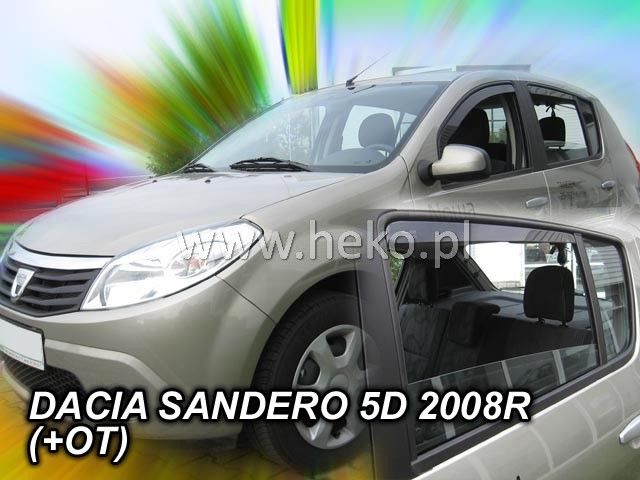 Ветробрани Team HEKO за DACIA SANDERO / STEPWAY I (2008-2012) 5 врати - 4бр. предни и задни - Avtozona