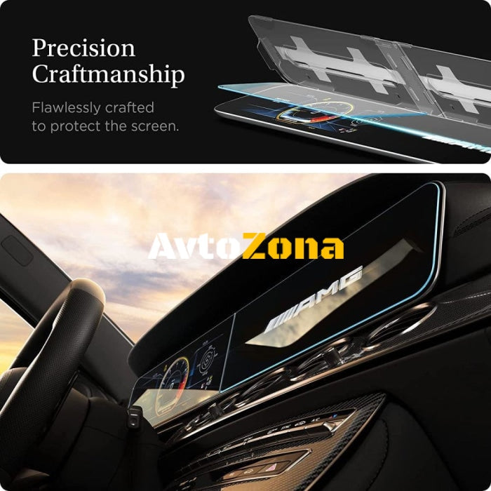 Протектор за мултимедия на автомобил Spigen за Mercedes Е-Class 2020/2022 - Avtozona
