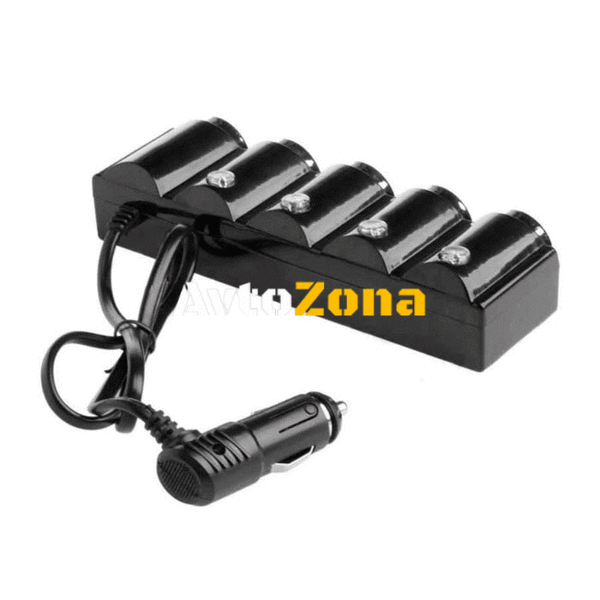 Разклонител за запалка 4-ка + 2 USB - Avtozona