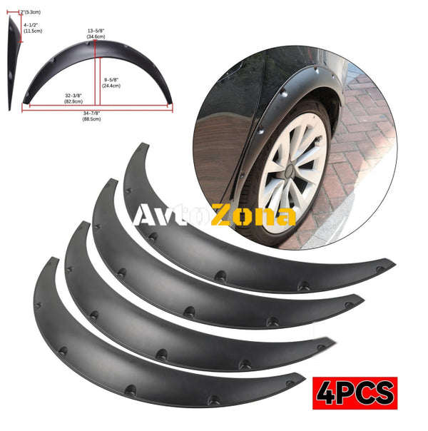 Разширители Раздувки Вежди за Калници PVC предни + задни 4 броя 1КТ - Avtozona