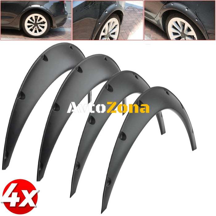 Разширители Раздувки Вежди за Калници PVC предни + задни 4 броя 1КТ - Avtozona