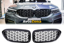 Решетки за BMW G30 (2018-2021) - Diamond-Chrome-Black - Avtozona
