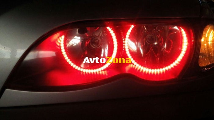 RGB Диодни Ангелски Очи с матирано покритие за BMW E36 / E38 / E39 - с дистанционно сменяне на цветовете - Avtozona