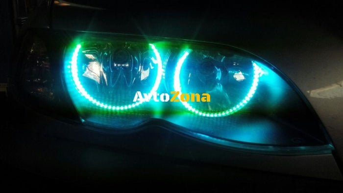 RGB Диодни Ангелски Очи за BMW E46 купе (2003 + ) - със смяна на цветовете - Avtozona