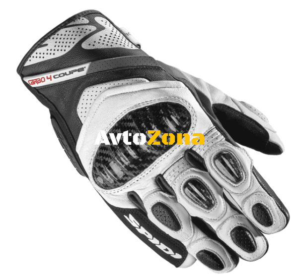 Ръкавици SPIDI CARBO 4 COUPE BLACK/WHITE - Avtozona