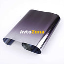 Сенник тип лента 20х150см Авто Фолио за Затъмняване на Стъкла Прозорци Черно-Сребрист Огледален Силвър - Avtozona