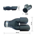 Двоен кръгъл накрайник за ауспух - Черен